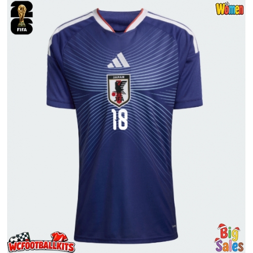 Japan Ayase Ueda #18 Replica Home Stadium Shirt for Women World Cup 2026 Short Sleeve